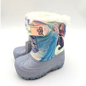Disney's Frozen 2 Anna & Elsa Toddler Girls Faux Fur Winter Boots Size US7D
